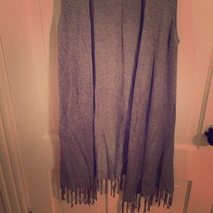 Long gray sweater vest